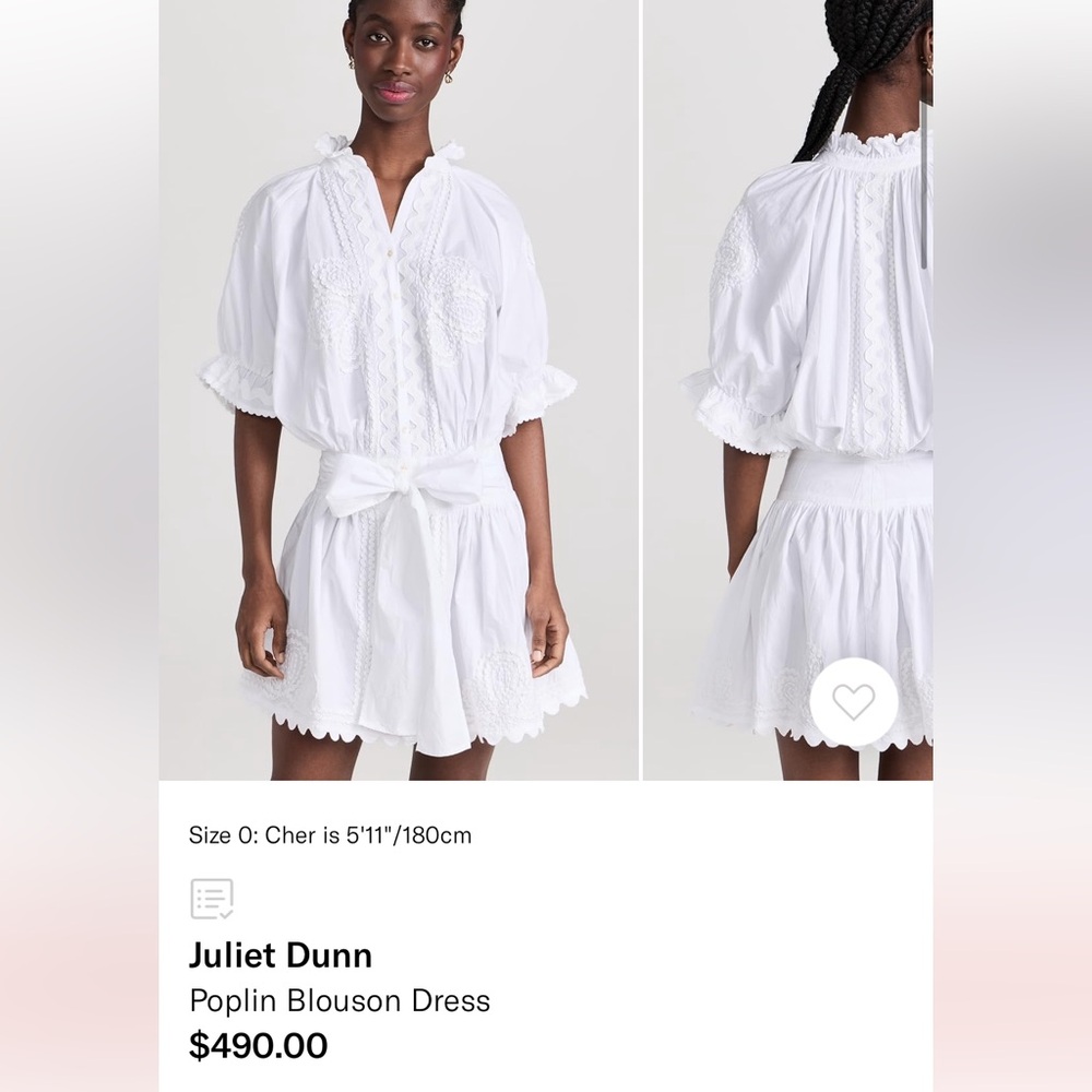 Juliet Dunn Poplin Blouson Dress
